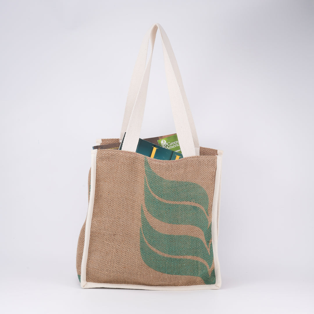 Bias Jute Square Bag