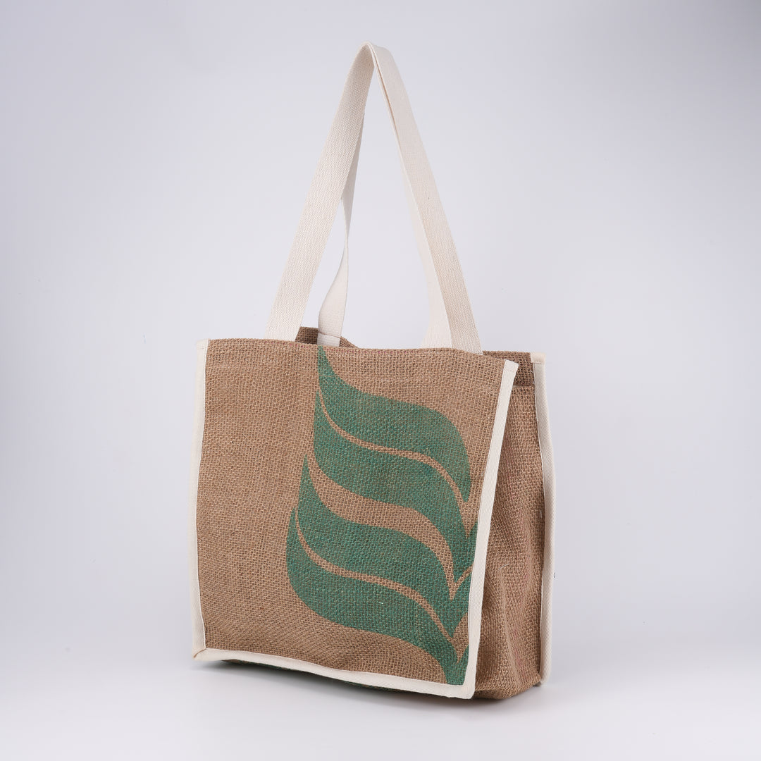 Bias Jute Square Bag