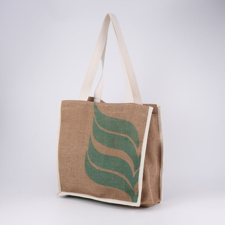 Bias Jute Square Bag