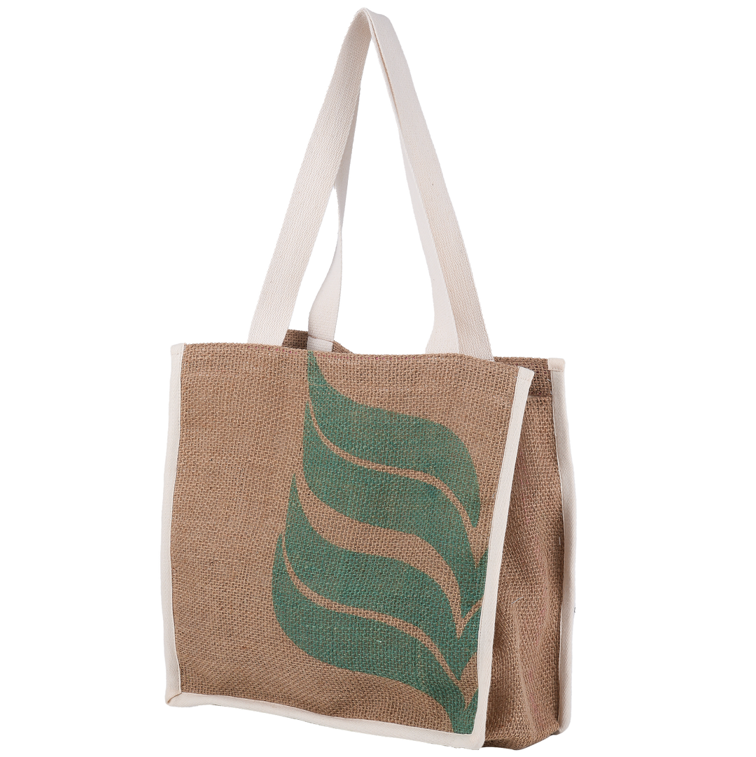 Bias Jute Square Bag